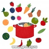 Сумка-игралка "Овощи, фрукты, ягоды", Smile Decor, арт. Ф272